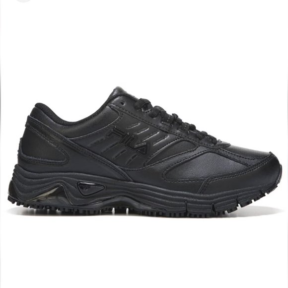 Fila Memory Workshift Ultra Slip Resistant Black Sneakers - Picture 2 of 16